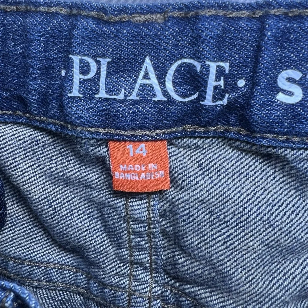 Childrens Place Jeans Boys 14 Blue Straight Dark Wash Pants‎ Casual Cotton Youth